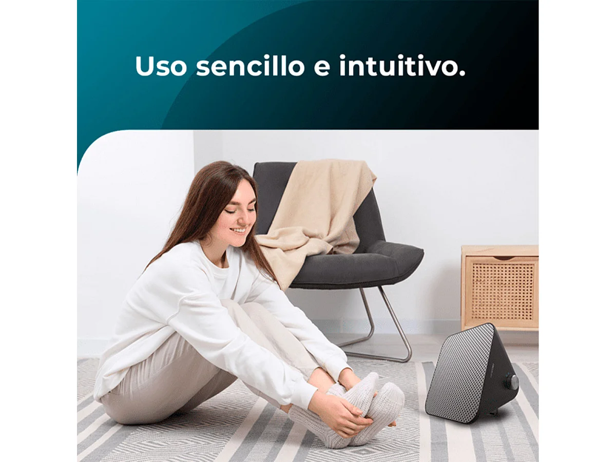 Calefactor cerámico Cecotec ReadyWarm 1500 Max Ceramic Design 1500W negro