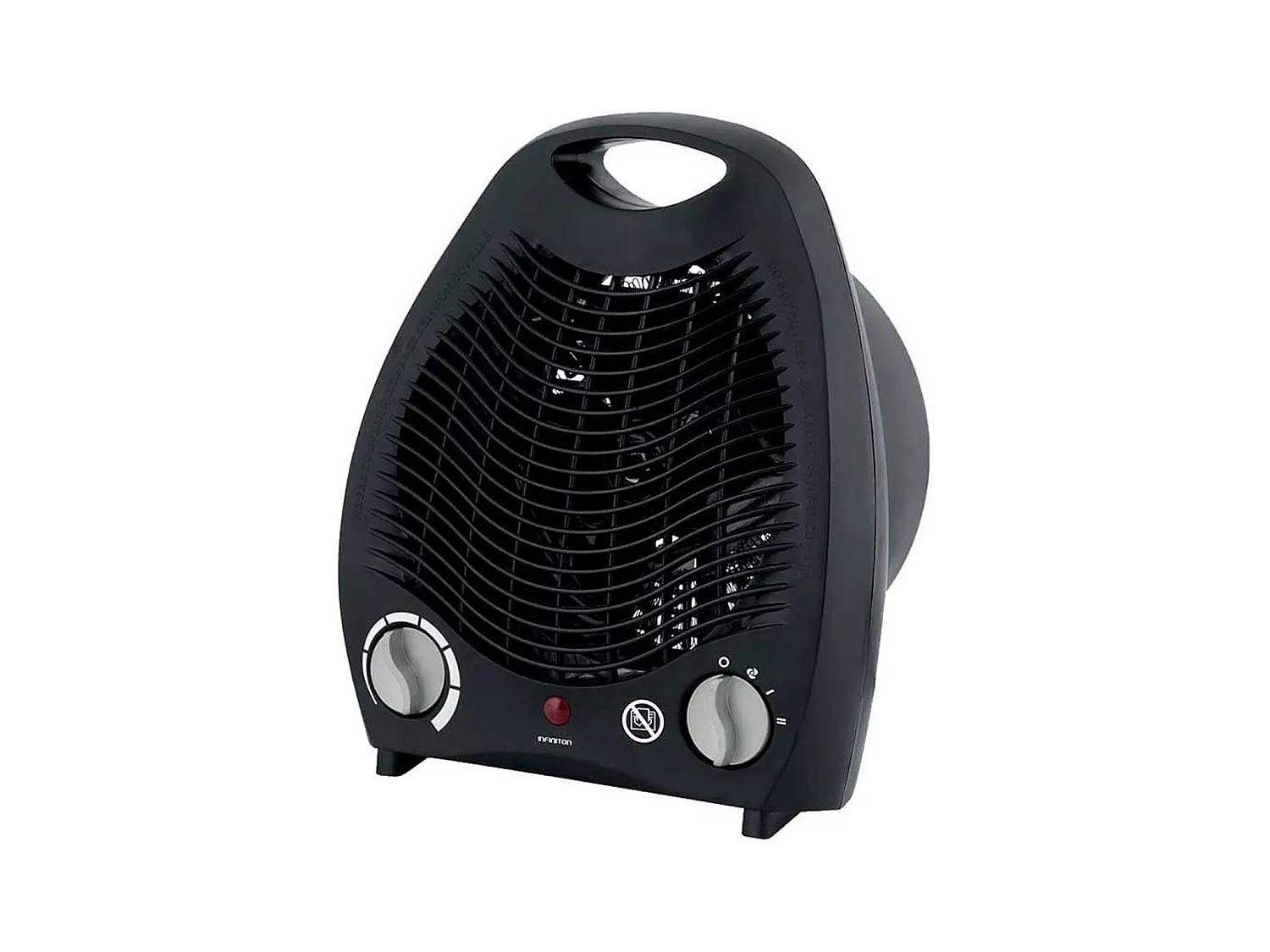 Calefactor ventilador Infiniton HBS-201B 2000W termostato mecánico 2 niveles negro