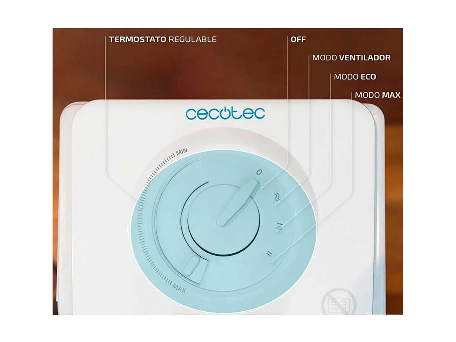 Calefactor cerámico vertical Ready Warm 6200 Ceramic Sky Cecotec oscilante 2000W 30dB blanco