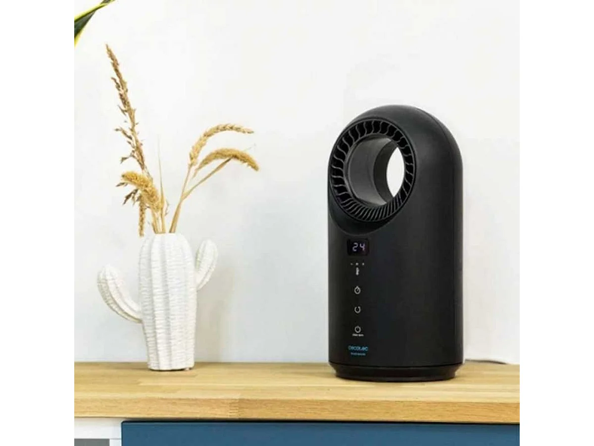 Calefactor Ready Warm 8400 Bladeless Connected 1500W Wifi oscilante/panel táctil negro