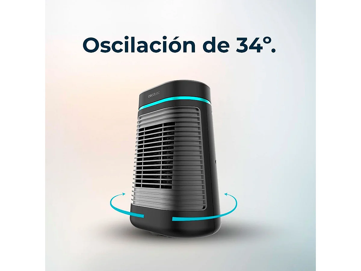 Calefactor cerámico Cecotec ReadyWarm 1550 Max Ceramic Rotate 1500W oscilante negro
