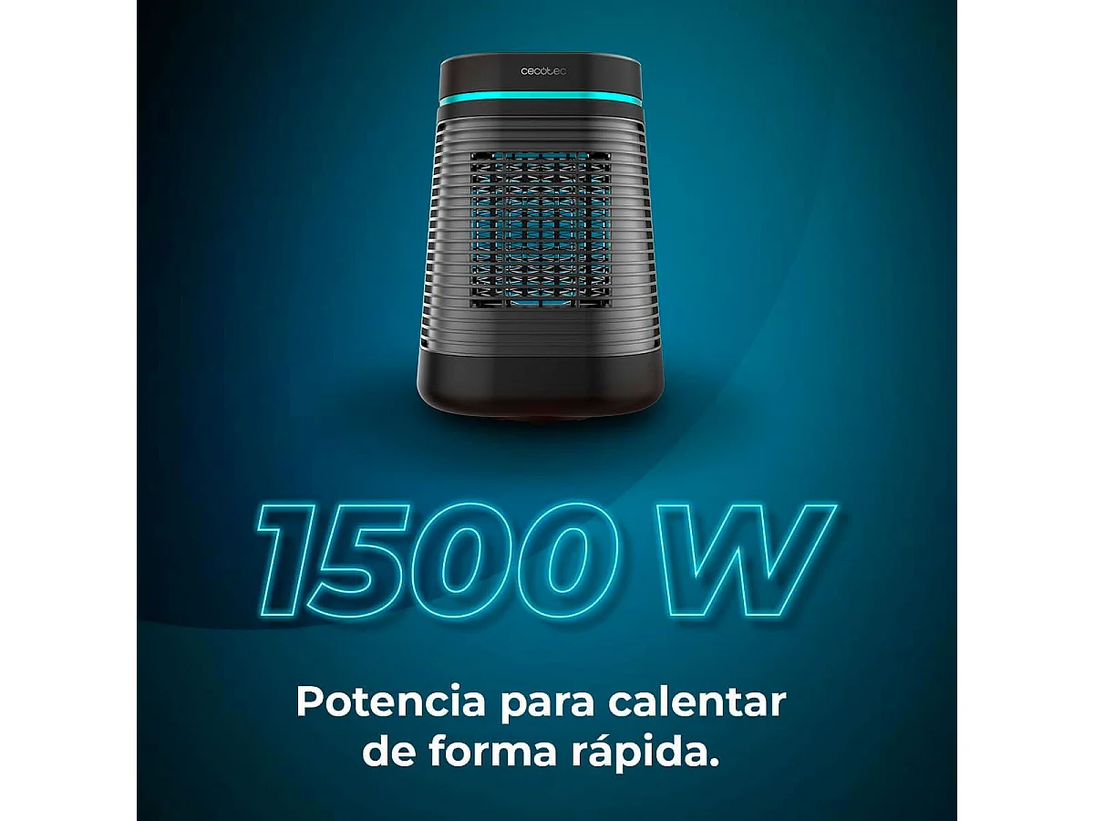 Calefactor cerámico Cecotec ReadyWarm 1550 Max Ceramic Rotate 1500W oscilante negro