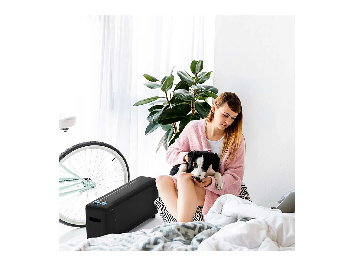 Calefactor de mica Inka 4020 Universal Blue 1500W diseño horizontal negro