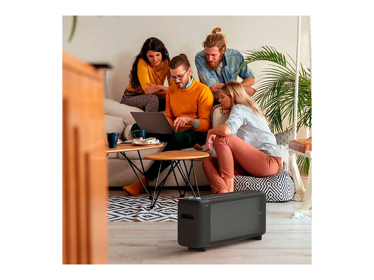 Calefactor de mica Inka 4020 Universal Blue 1500W diseño horizontal negro