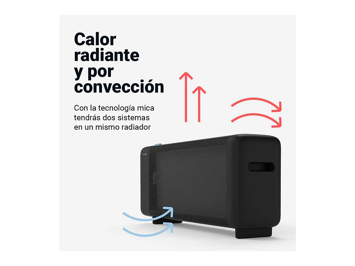 Calefactor de mica Inka 4020 Universal Blue 1500W diseño horizontal negro