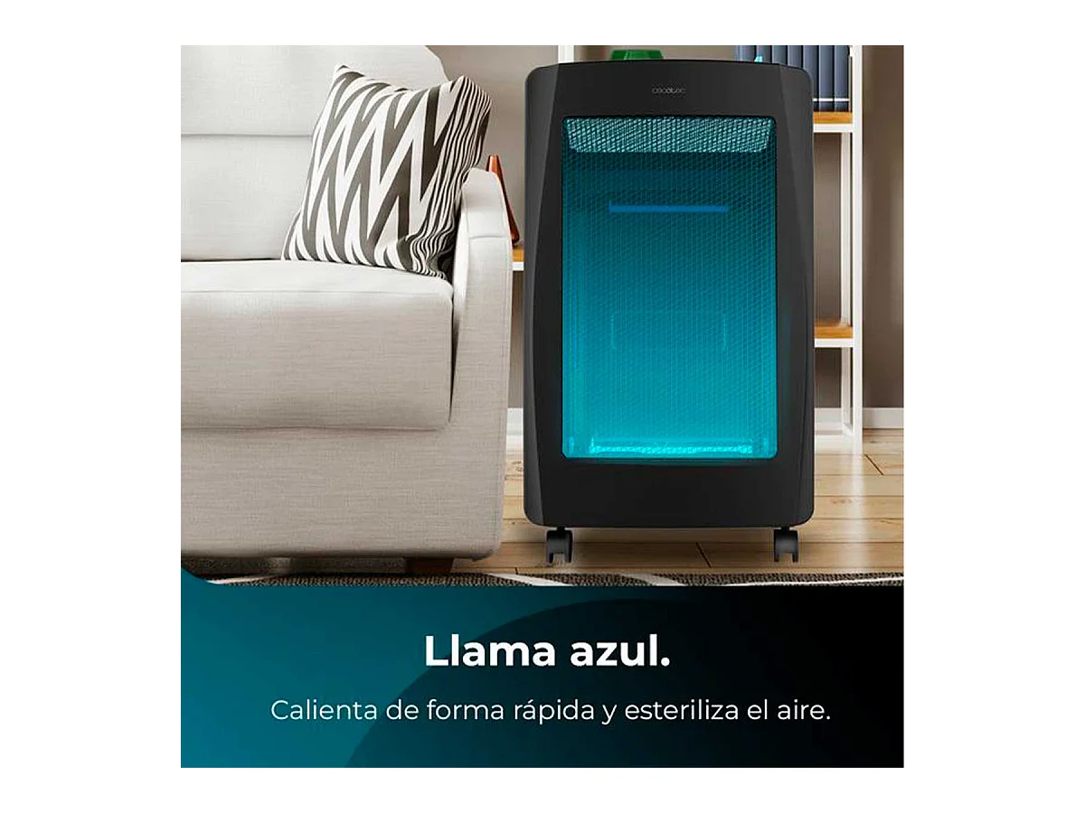 Estufa catalítica Cecotec ReadyWarm 4200 BlueFlame Foldable 4200W llama azul negro