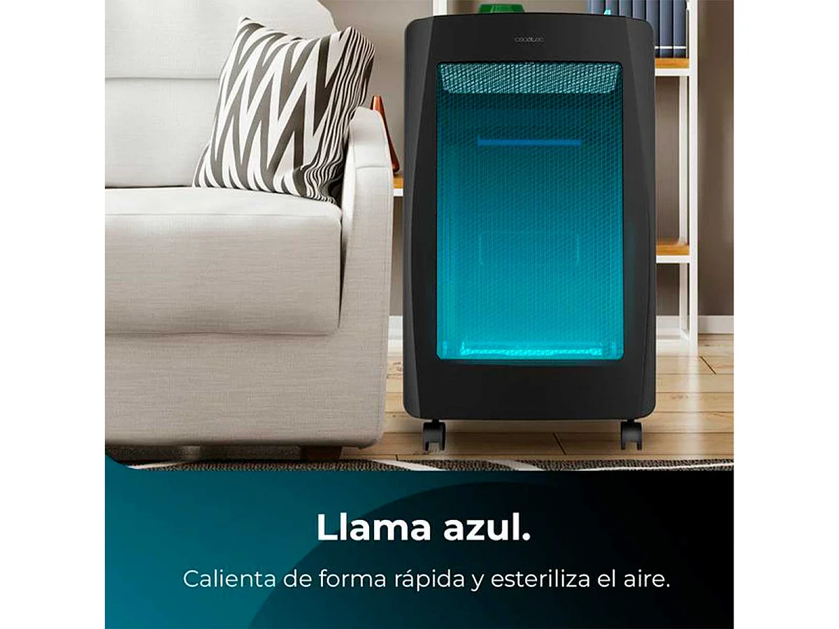 Estufa catalítica Cecotec ReadyWarm 4200 BlueFlame Foldable 4200W llama azul negro