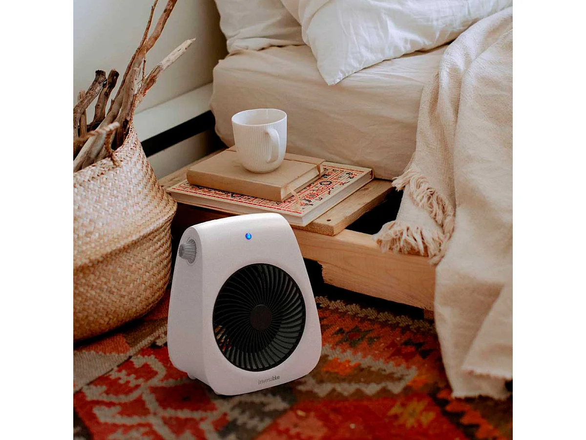 Calefactor ventilador Bávaro 4020 Universal Blue 2000W blanco