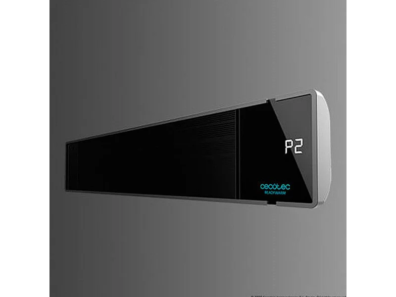 Calefactor eléctrico Ready Warm 8700 Power Steel Cecotec 2400W con temporizador negro