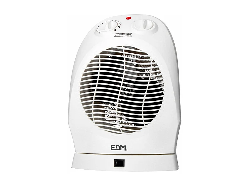 Calefactor EDM 2000W oscilante 2 niveles + función aire frío blanco