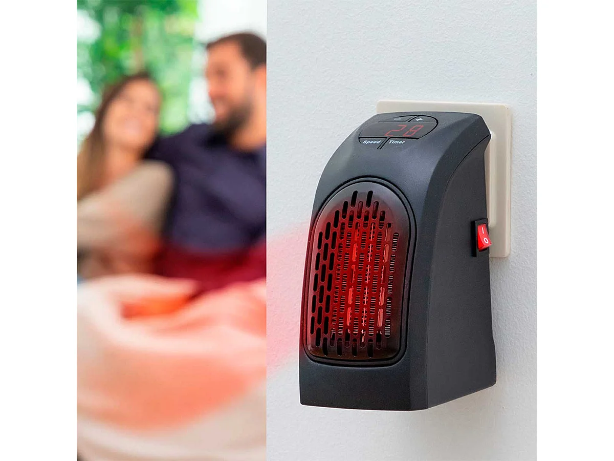 Calefactor cerámico enchufable Innovagoods V0101227 400W display LED negro