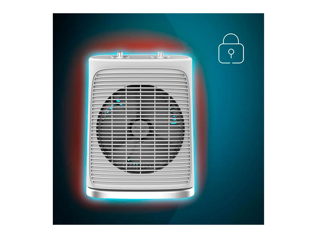 Calefactor ventilador Cecotec ReadyWarm 2050 Max Force Rotate White 2000W oscilante blanco