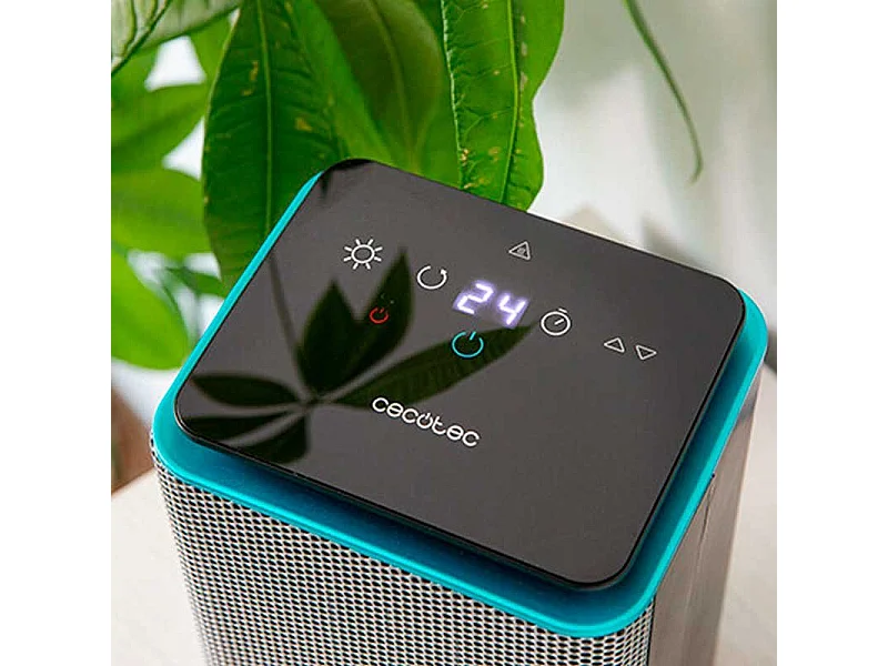 Calefactor Ready Warm 6190 Ceramic Rotate Smart Cecotec 1500W oscilante con mando negro