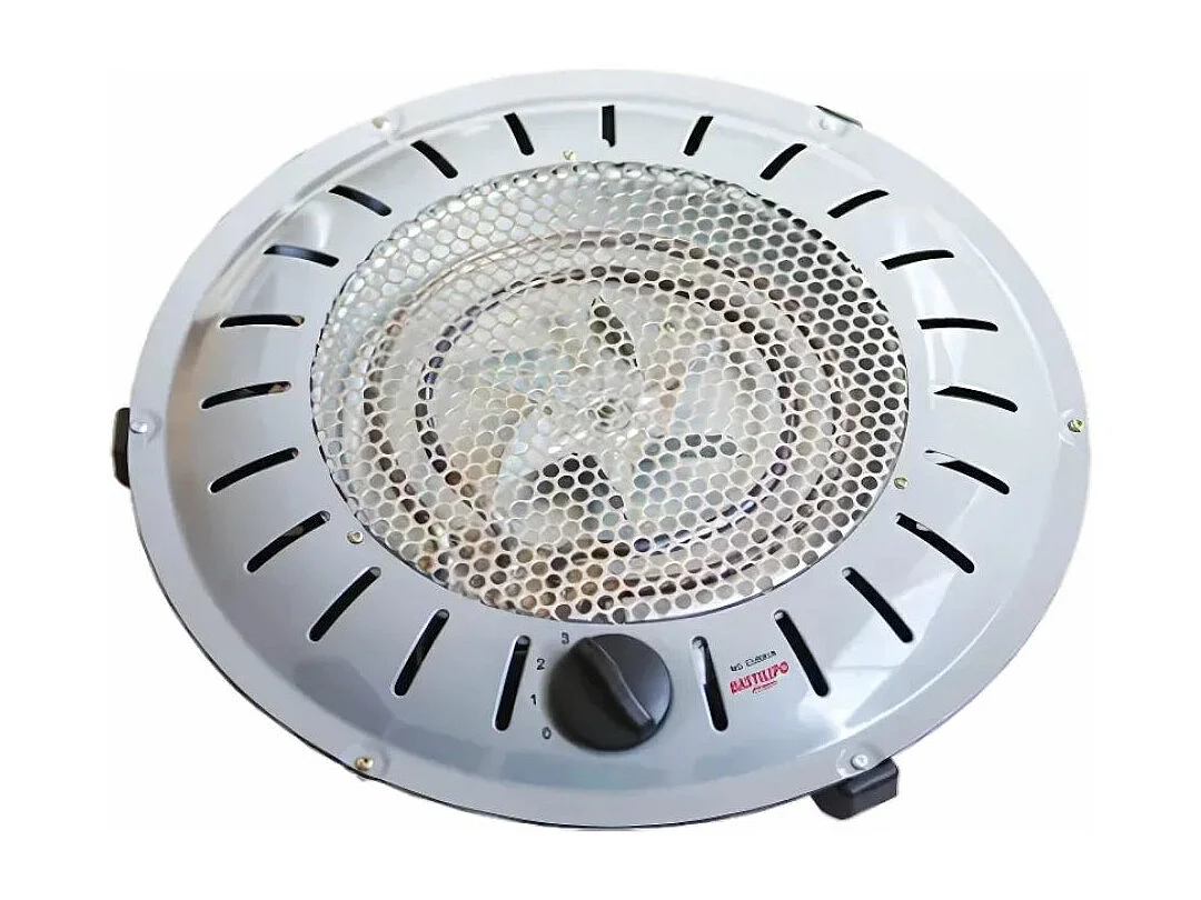Brasero eléctrico Bastilipo BET-950 950W 3 potencias blanco Ø38 cm