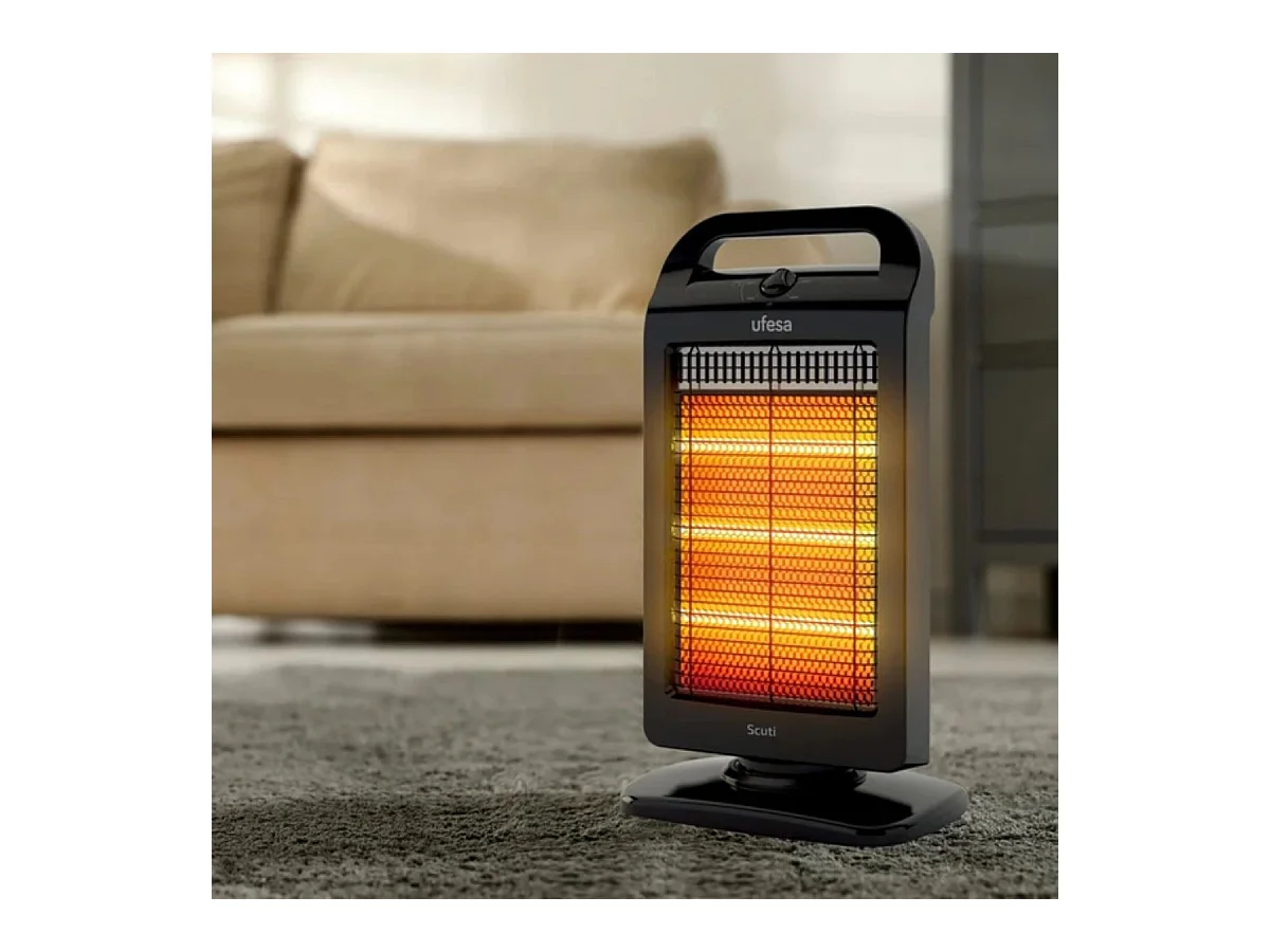 Calefactor halógeno Ufesa Scuti 1200W 3 niveles negro