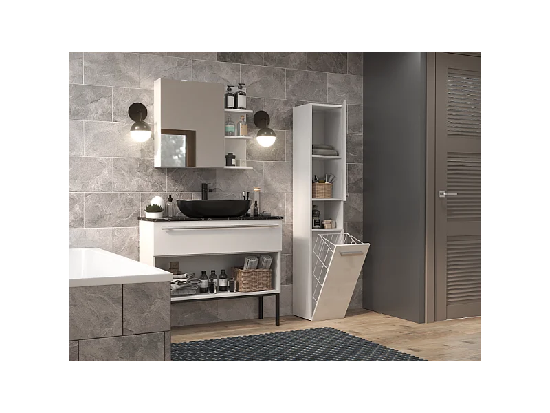 Etagère de salle de bains Nel III BLANC