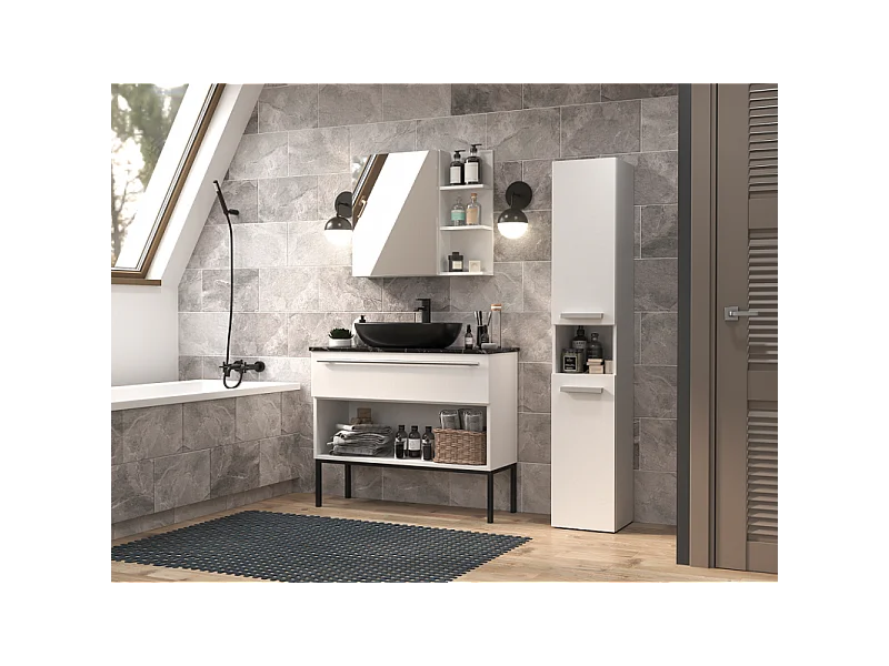 Etagère de salle de bains Nel III BLANC