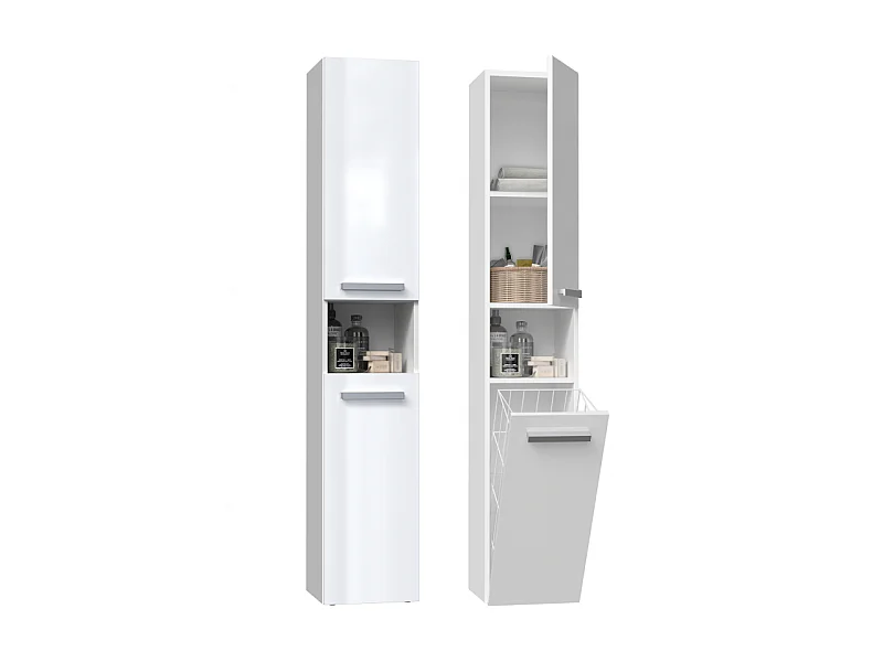 Etagère de salle de bains Nel III BLANC BRILLANT