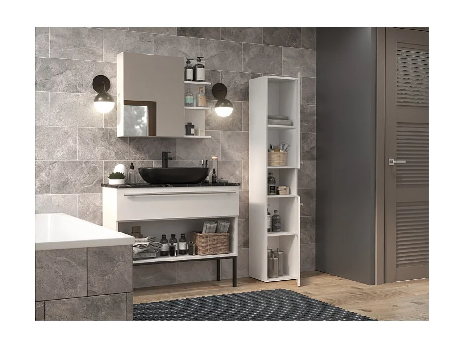 Étagère de salle de bains Nel I BLANC