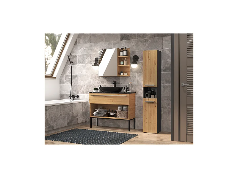 Półka łazienkowa Nel III ANTHRACITE ARTISAN