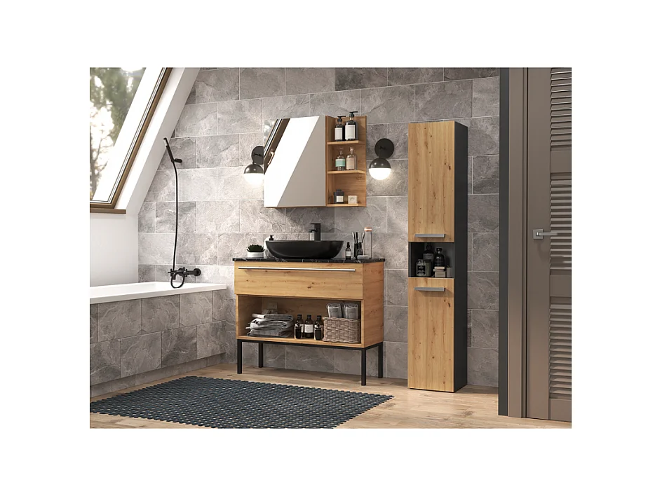 Etagère de salle de bains Nel III ANTHRACITE ARTISAN