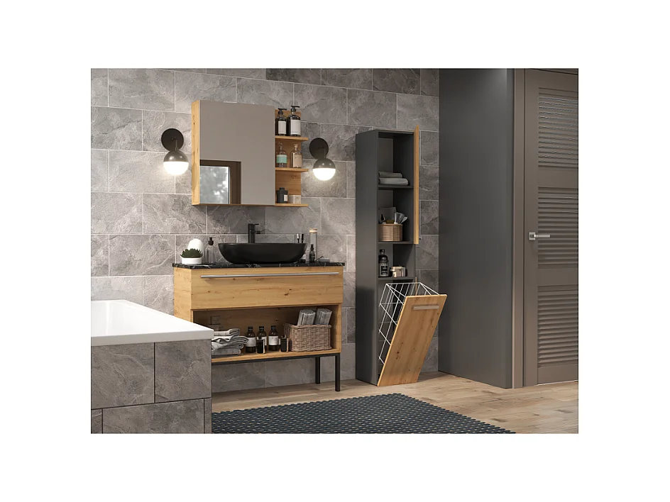 Etagère de salle de bains Nel III ANTHRACITE ARTISAN