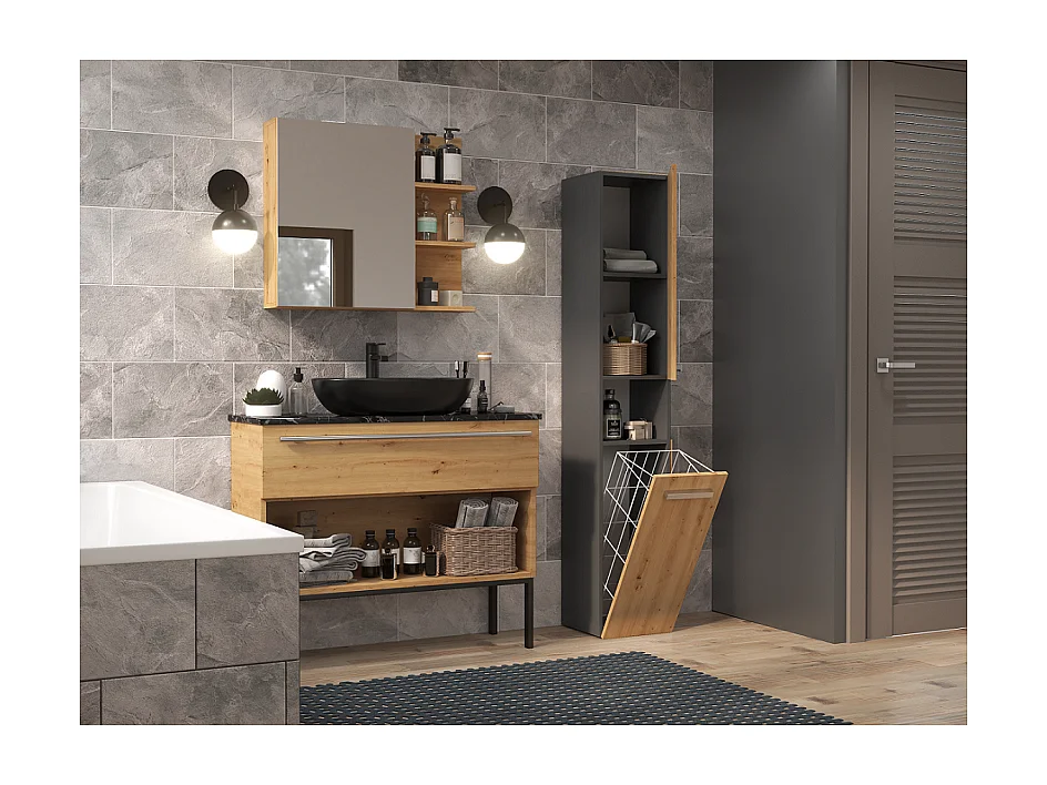 Etagère de salle de bains Nel III ANTHRACITE ARTISAN