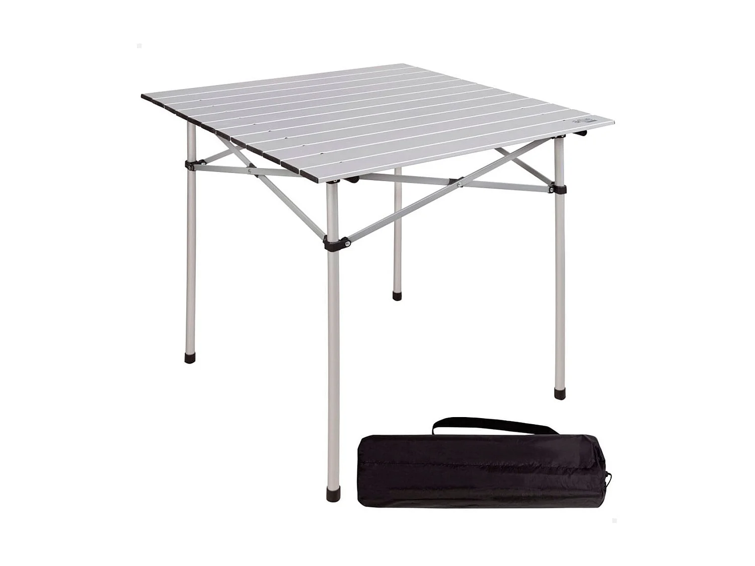 Mesa de camping Aktive plegable inox 70x70x70 cm