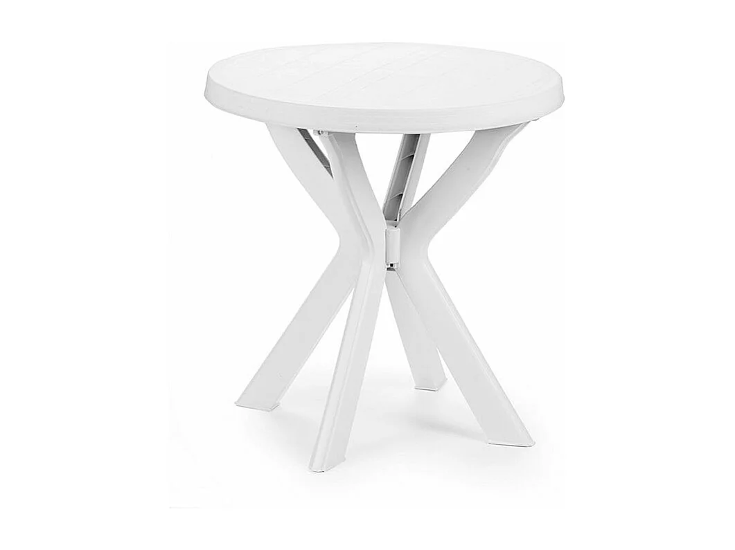 Mesa de jardín Don Progarden plegable blanco Ø70x72 cm