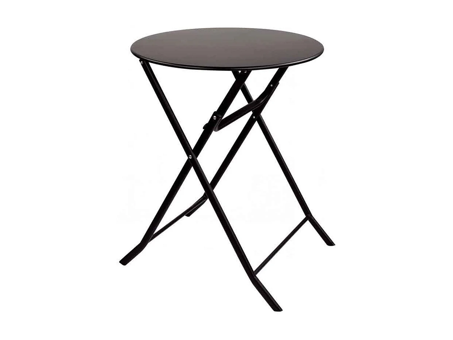 Mesa redonda de exterior Aktive Garden plegable negro Ø60x70 cm