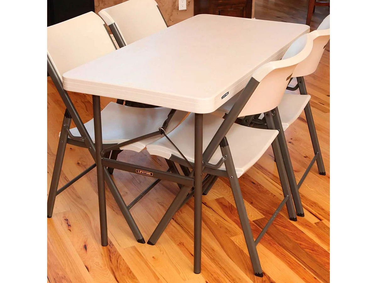 Mesa plegable Lifetime 4 personas forma rectangular 74x122x61 cm