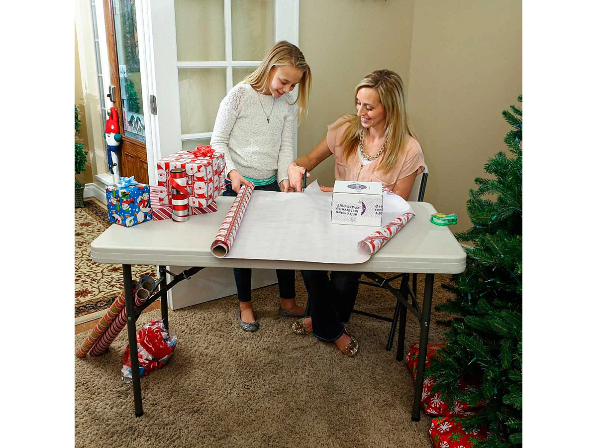 Mesa plegable Lifetime 4 personas forma rectangular 74x122x61 cm