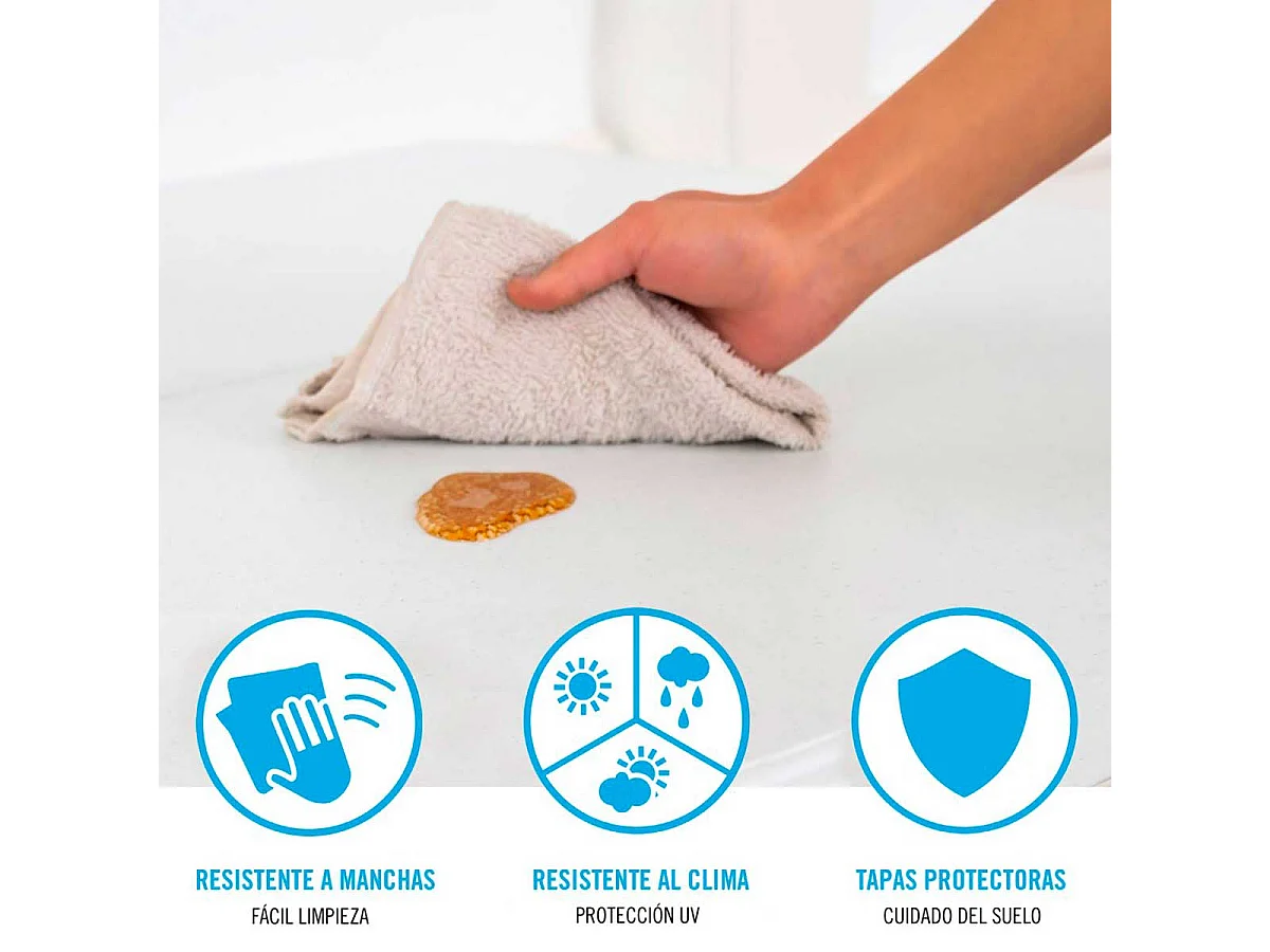 Mesa plegable Lifetime 8 personas blanco 73,5x244,5x76 cm