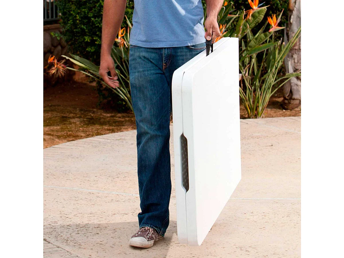 Mesa plegable Lifetime 8 personas blanco 73,5x244,5x76 cm