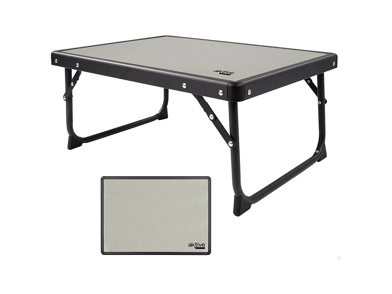 Mesa plegable para camping Aktive Camping gris 40x56x25,5 cm