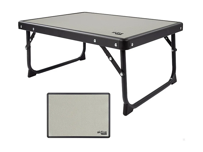 Mesa plegable para camping Aktive Camping gris 40x56x25,5 cm
