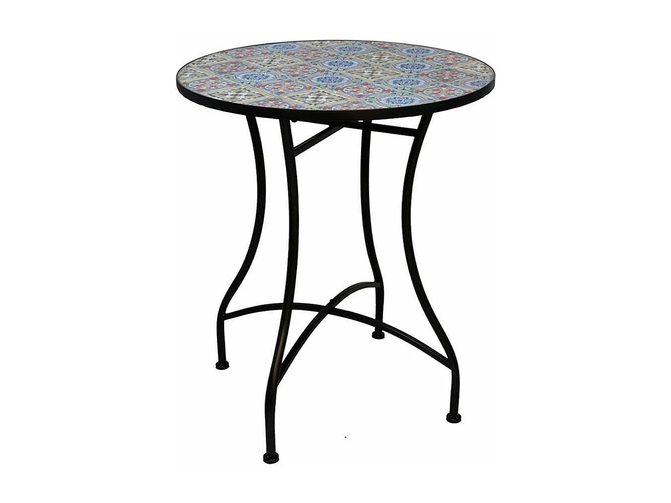 Mesa redonda de exterior Chipre con mosaico Ø60x71 cm