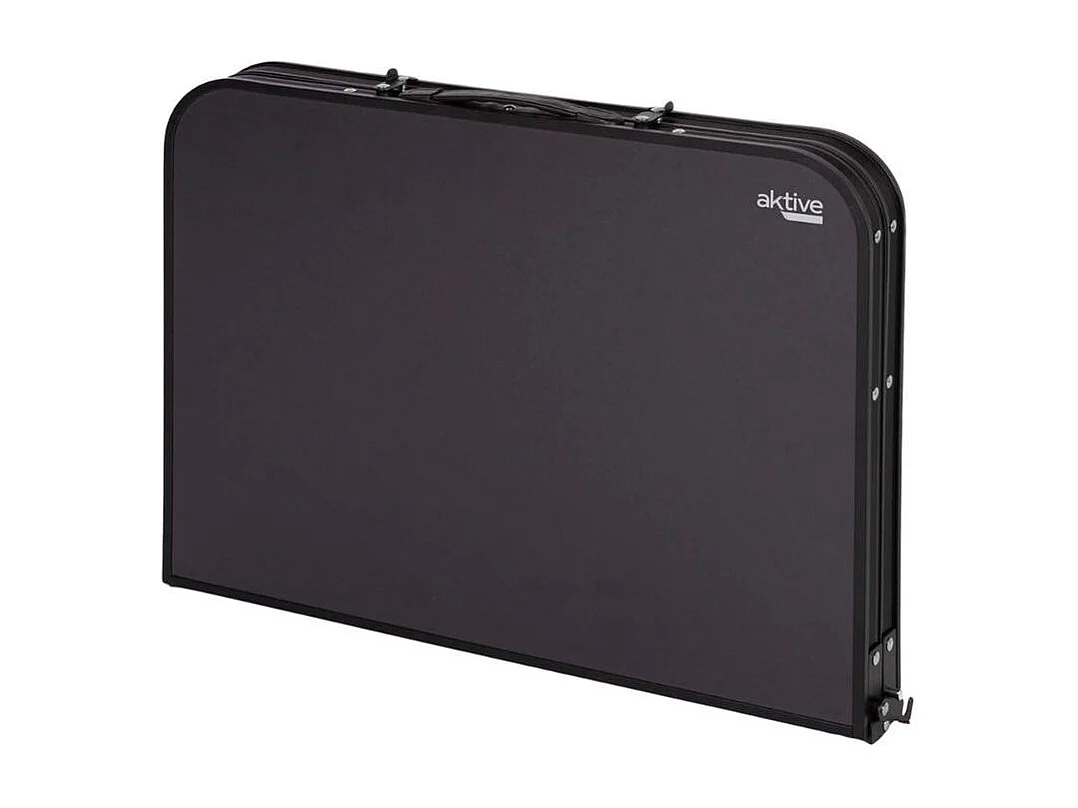 Mesa de camping Aktive diseño maletín negro 70x90x60 cm