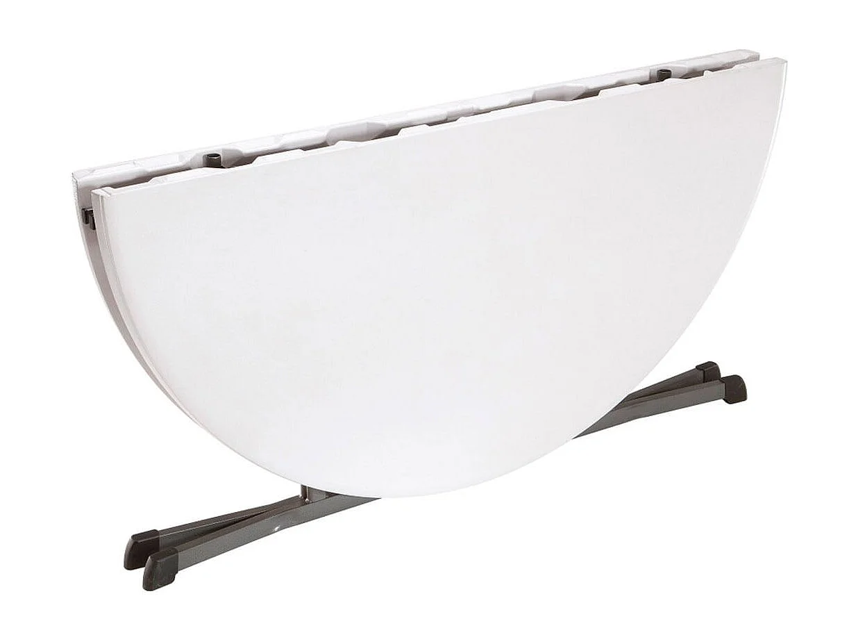 Mesa plegable Lifetime 8 personas forma redonda blanco Ø152x75,5 cm