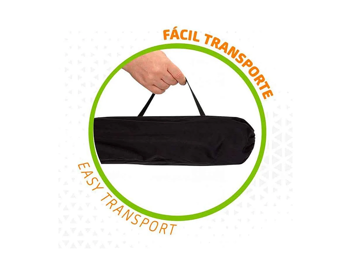 Mesa de camping Aktive plegable con tablero enrollable gris 70x110x70 cm