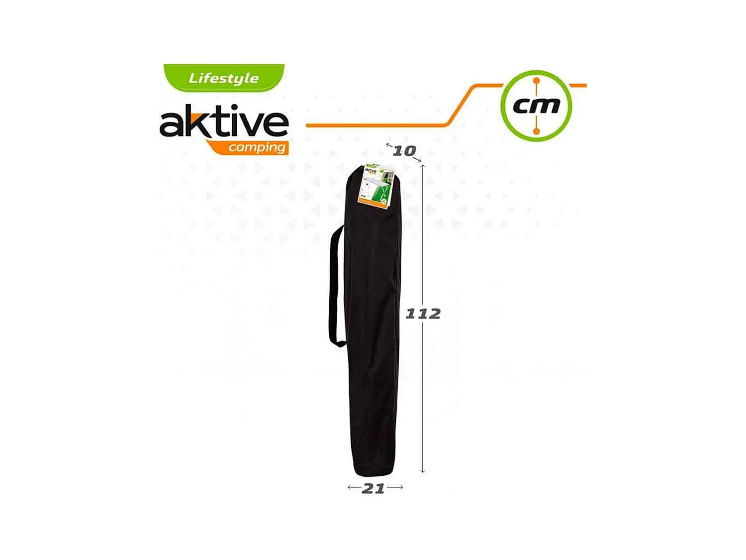 Mesa de camping Aktive plegable con tablero enrollable gris 70x110x70 cm