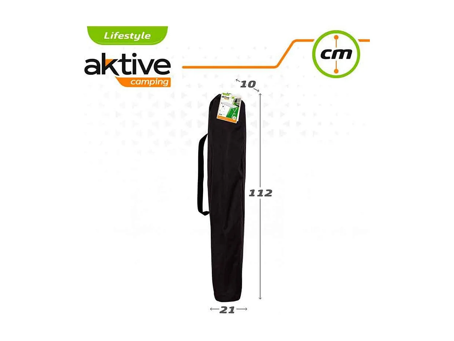 Mesa de camping Aktive plegable con tablero enrollable gris 70x110x70 cm