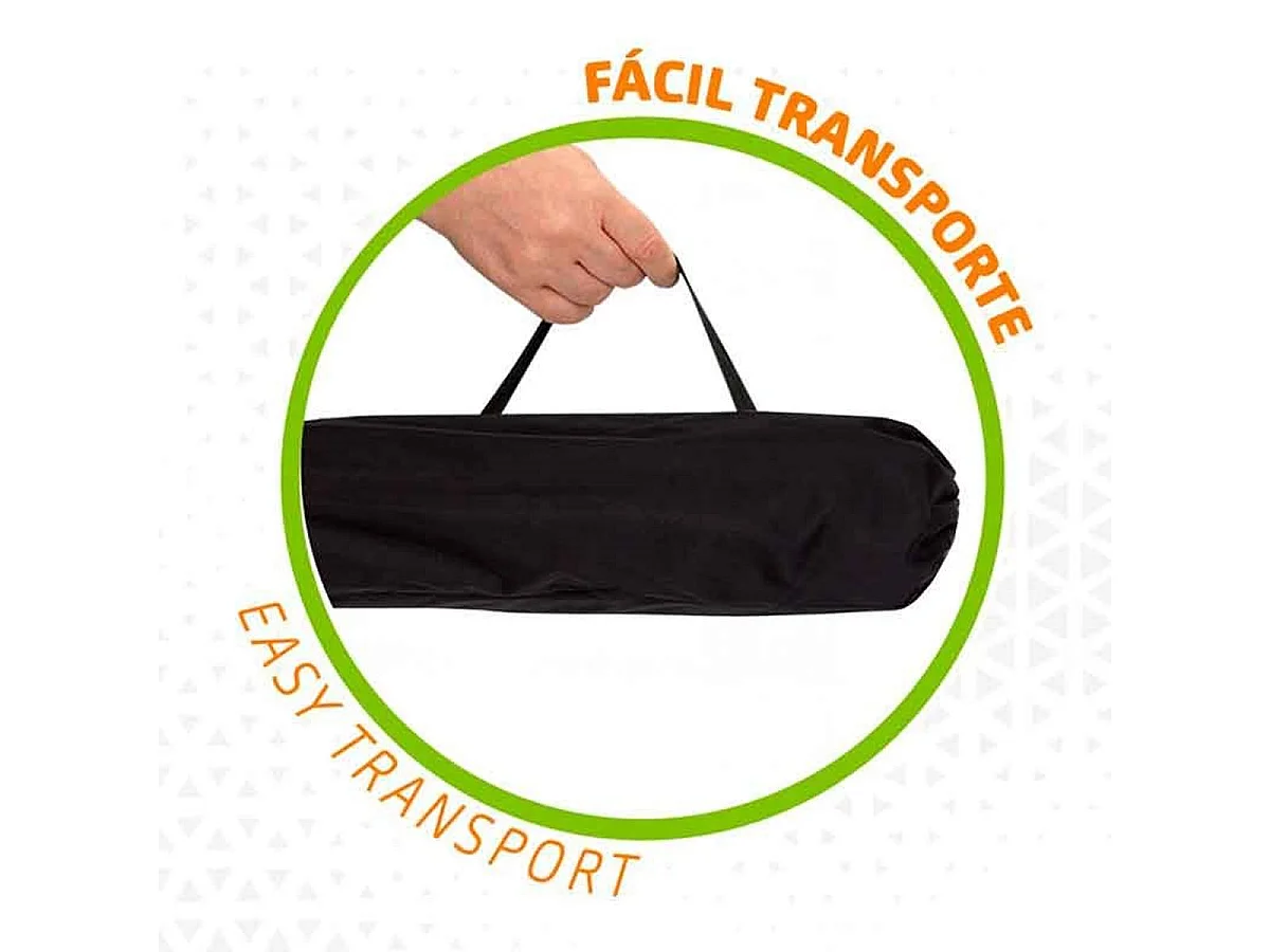 Mesa de camping Aktive plegable con tablero enrollable gris 70x110x70 cm