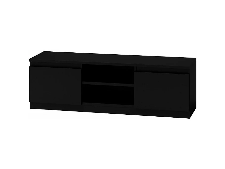 TABLE BASSE AVEC UNITÉ TV 120 CM - NOIR