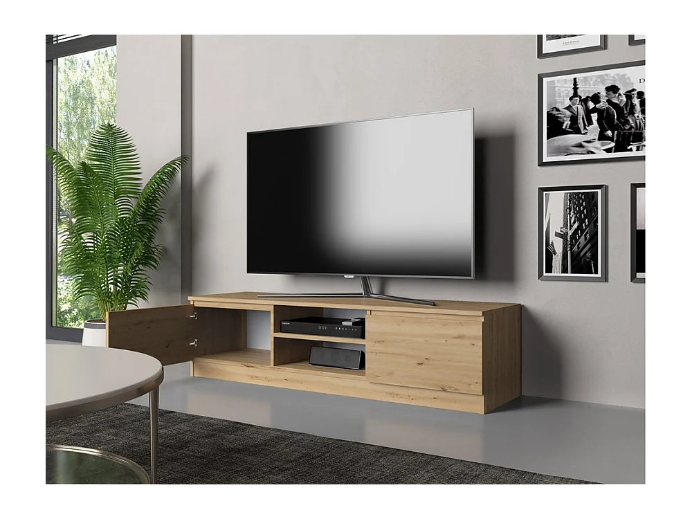 DĘBOWY STOJAK NA TELEWIZOR ARTISAN