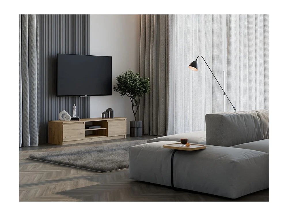 DĘBOWY STOJAK NA TELEWIZOR ARTISAN