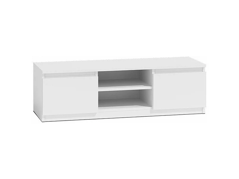TABLE BASSE AVEC UNITÉ TV BLANC MAT
