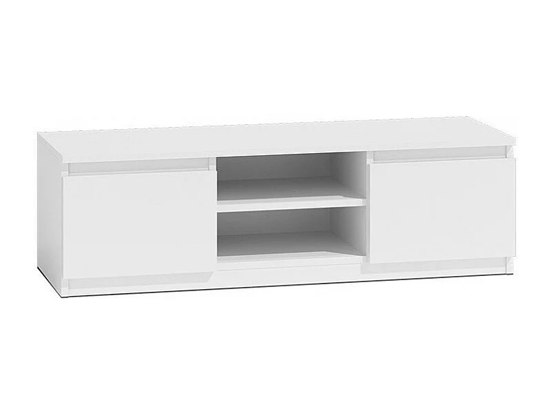 STOLIK KAWOWY Z SZAFKĄ POD TELEWIZOR BIAŁY MATOWY