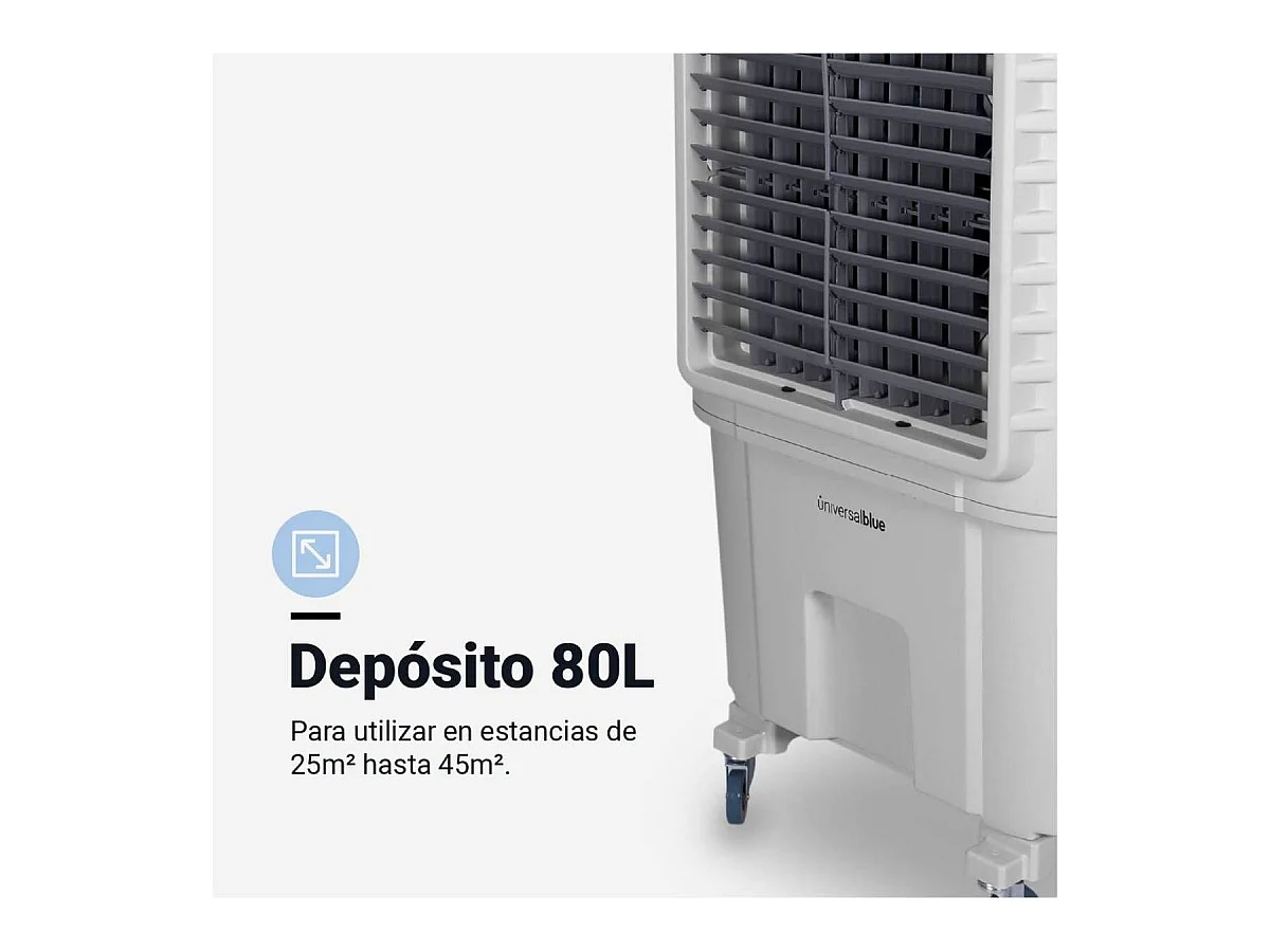 Climatizador evaporativo Universal Blue Tulum 7080 210W 80L oscilante 25-45 m² blanco