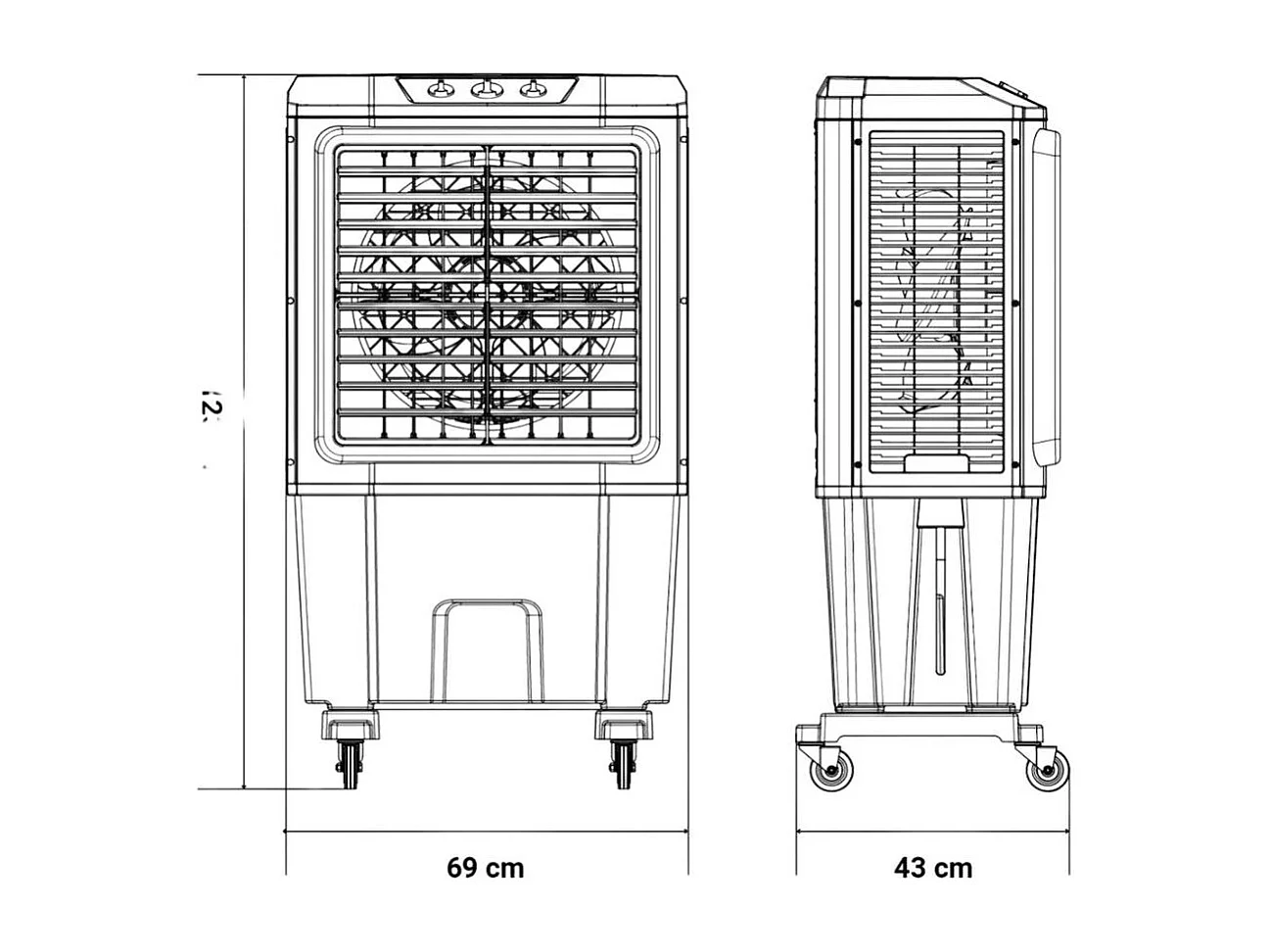 Climatizador evaporativo Universal Blue Tulum 7080 210W 80L oscilante 25-45 m² blanco